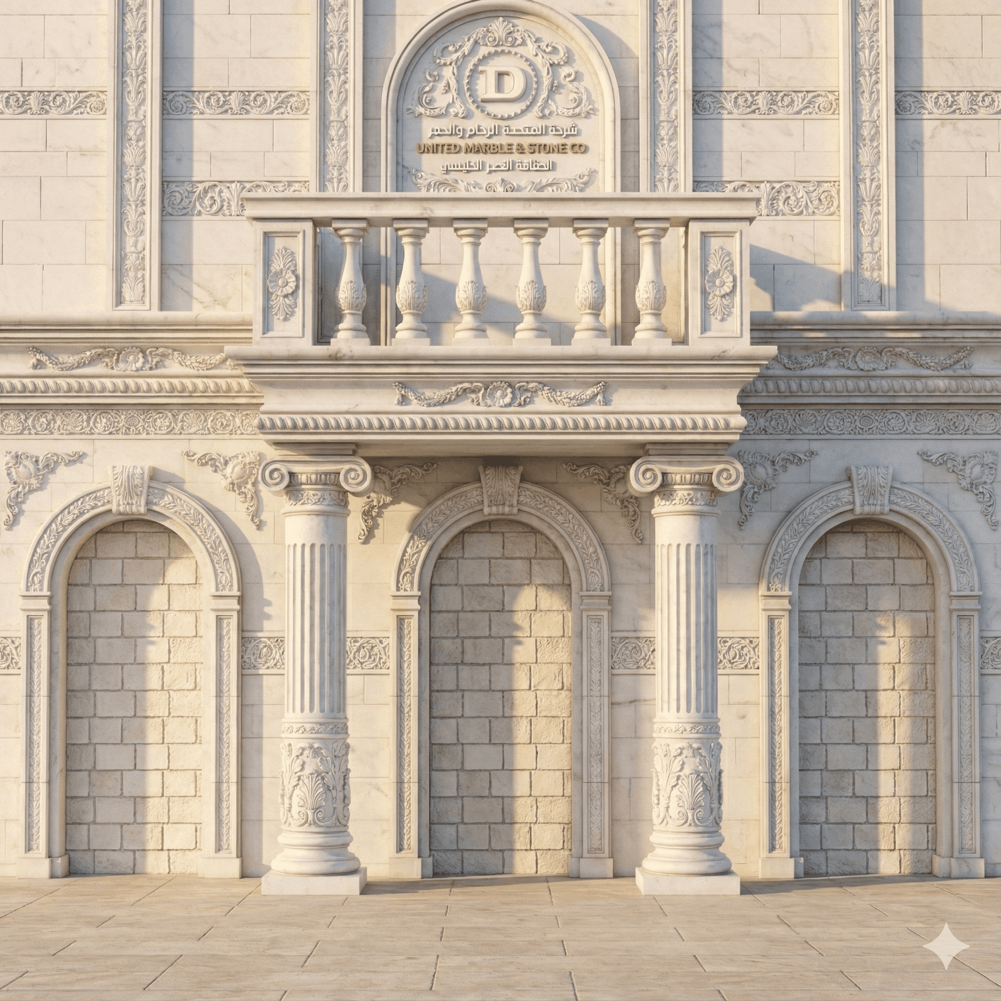 حجر أبيض منحوت